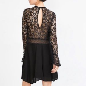 Zara Black Lace Dress Sz XS